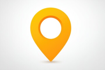 Bright yellow map marker icon
