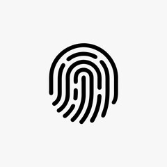 fingerprint icon design vector template	