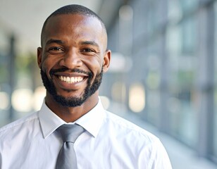 Obraz premium Confident businessman smiles