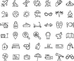 Premium Travel Adventure and Holiday Icon Set for Global Explorers.