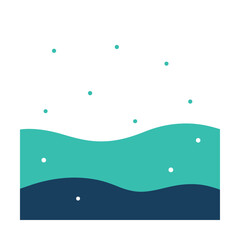 Simple flat vector illustration featuring a top half design with basic colors