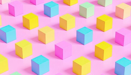 Fototapeta premium Colorful geometric pattern of blocks (1)