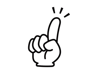 手のアイコン_人差し指_01_気付き