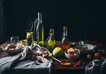 Autumn spices and oil infused arrangement