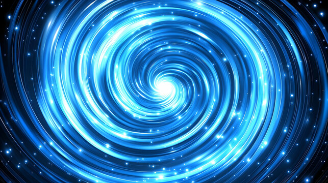 Glowing blue vortex abstract swirling energy background
