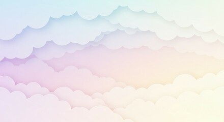 Fototapeta premium Pastel Cloudscape Background with Dreamy Sky Texture
