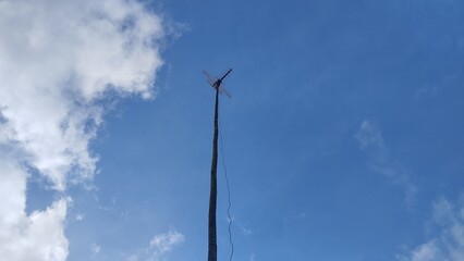 Television Antenna Against Blue Sky