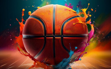 basketball ball on the ground