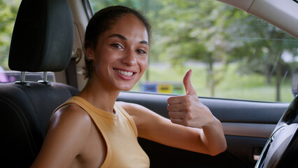 African American woman female businesswoman new car owner auto automobile transport vehicle driver...