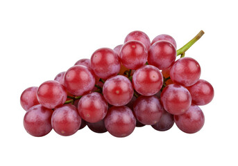 Fototapeta premium Vibrant bunch of red grapes isolated on transparent background
