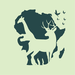 vector illustration of a horse