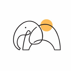 vector image of an elephant