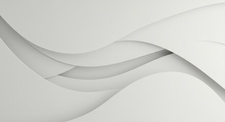 Obraz premium Abstract White Waves Layered Background for Design Concepts