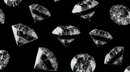 Diamonds on black background