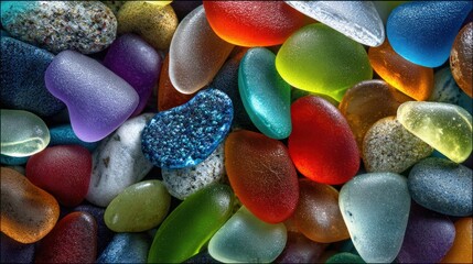 Colorful Glass Pebbles