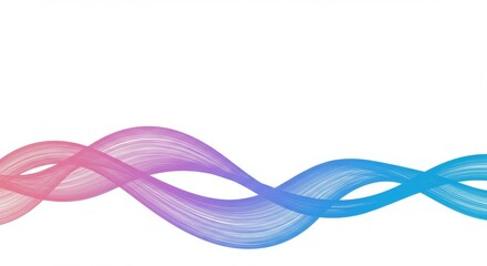 Naklejka premium Wavy Abstract Lines with Gradient Colors Flowing on White