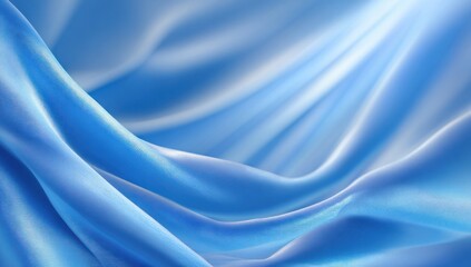 Obraz premium Light blue silk fabric folds