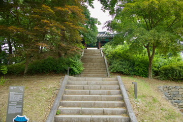 Stairway to Saamru Pavilion in Gongsanseong Fortress