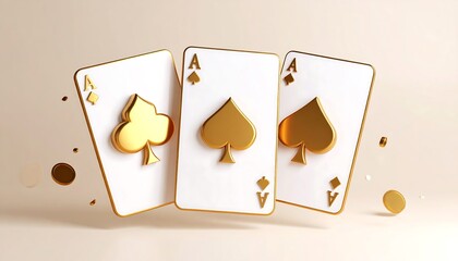 Three Aces, 3D Playing Cards