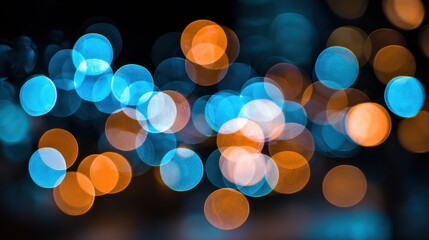 Abstract bokeh of city lights