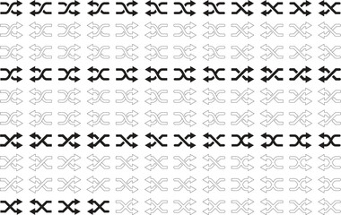 Shuffle icon. Set of shuffle vector icons. Shuffle. Arrows shuffle. Editor shuffle. Shuffle icon with outline vector illustration.