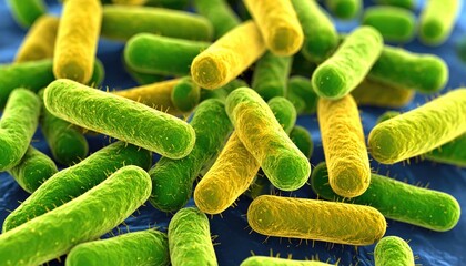 Close-up of colorful bacteria