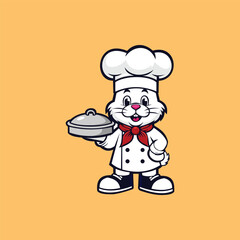 Cartoon Rabbit Chef Vector
