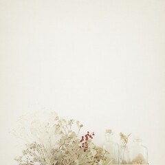Ethereal dried floral arrangement still life