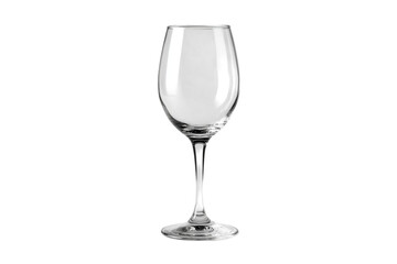 Clear empty wine glass isolated on transparent background
