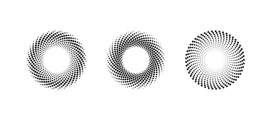 Minimalist and Professional halftone circle twist vector template