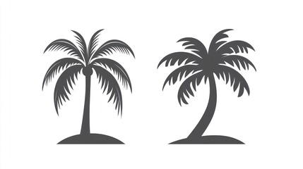 Fototapeta premium Two stylized palm trees