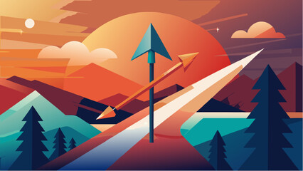 vector illustration of mountain landscape