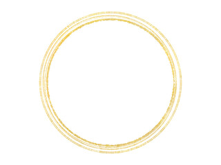 明るい金色の円・丸：フレーム素材