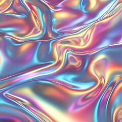 Obraz premium Holographic Foil Texture with Shifting Rainbow Colors for Futuristic Digital Wallpaper or Design