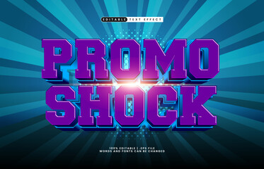 promo shock editable text effect with a discount and sale text effect