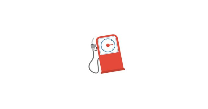 "Animated petrol pump icon representing fuel, gas station, and energy supply &ndash; ideal for transportation themes, automotive content, fuel economy, and energy sector presentations. Suitable for apps, ex