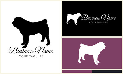 Pug Dog Logo Design Variations.