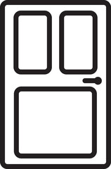 Minimalist door outline symbol

