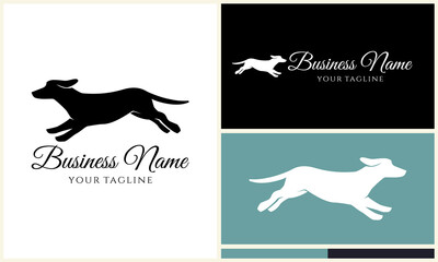 Running Dog Logo Design Variations. (1)