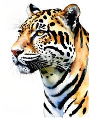 Obraz premium tiger head on the white background