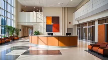 Modern Hospital Lobby