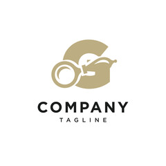 Letter G Magnifying Glass Logo Icon Vector