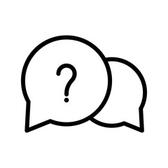 Speech bubble with question mark. Vector illustration.