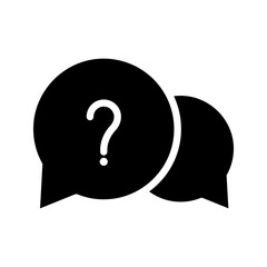 Speech bubble with question mark. Vector illustration.