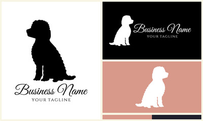 Dog Silhouette Logo Design Variations.
