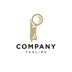 Letter I Magnifying Glass Logo Icon Vector