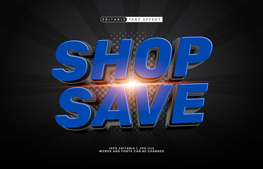 shop save editable text effect with a discount and sale text effect