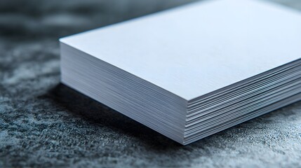 Stacked Premium Business Cards with Blank Space on Textured Paper Clean Branding Concept