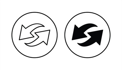 Exchange arrow icon for websites and graphic design. Vector illustration