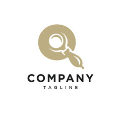 Letter Q Magnifying Glass Logo Icon Vector